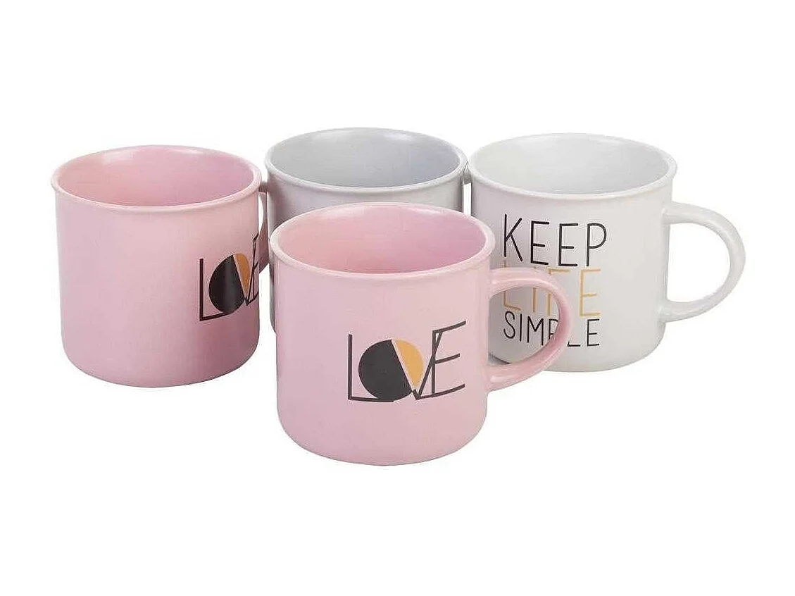 Set 4 tazze colazione 370cc