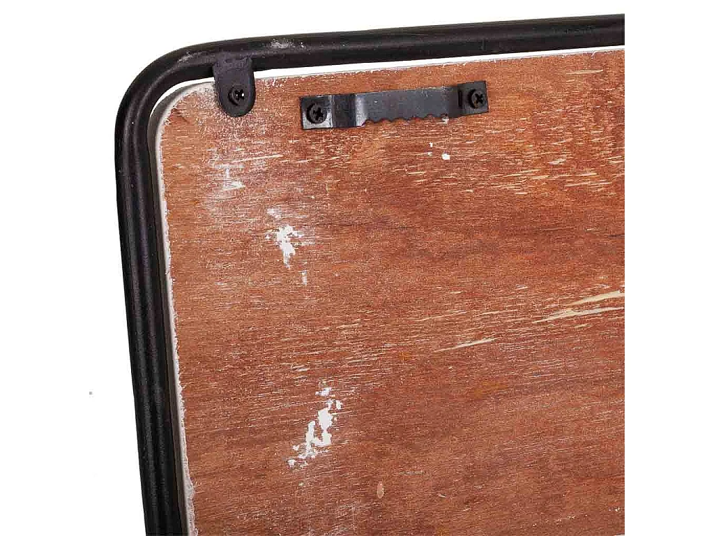 Weißer Kleiderbügel aus Holz und Metall, 60x5x22h cm