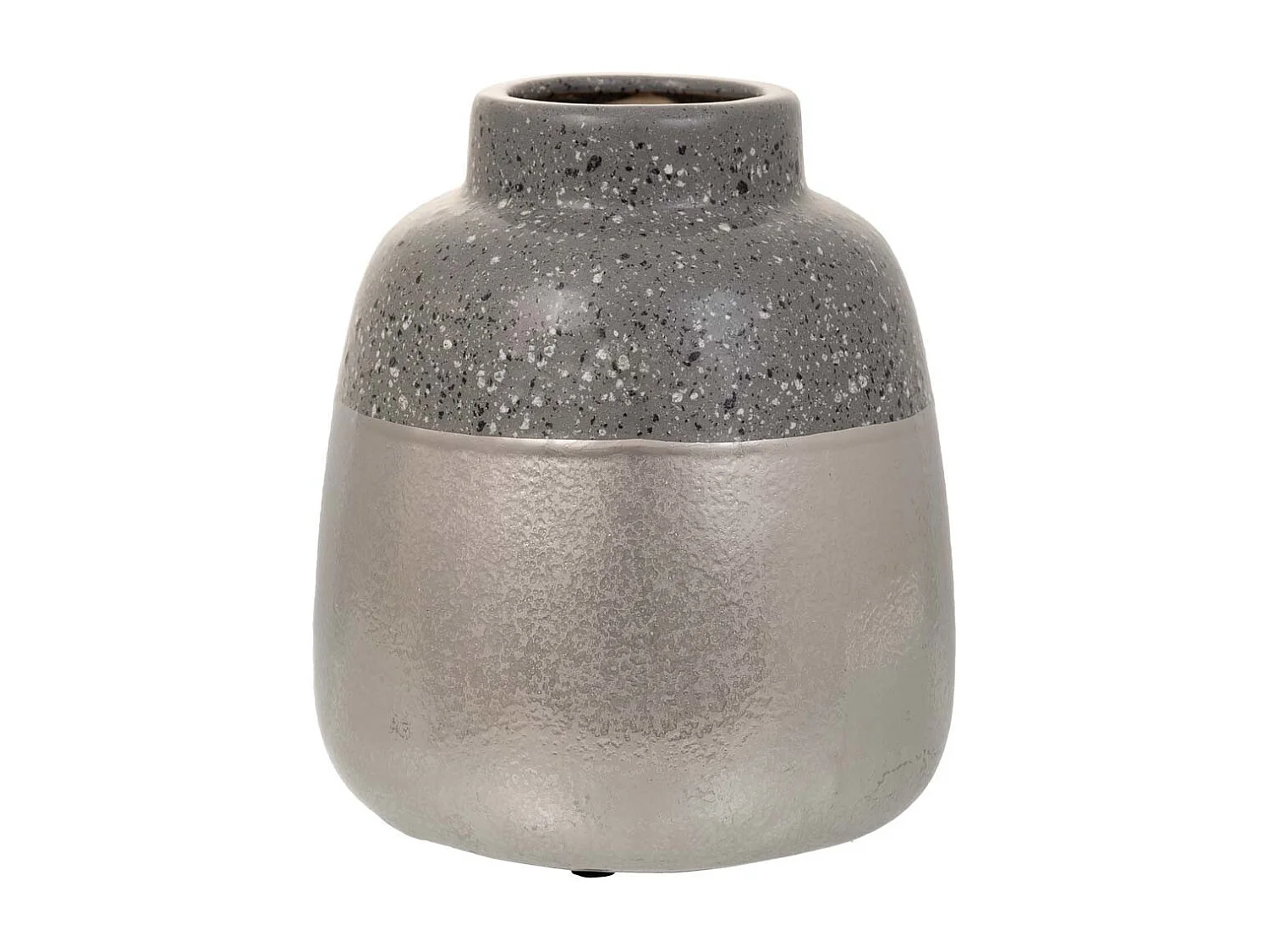 Vase en céramique argentée 15x15x16,5h