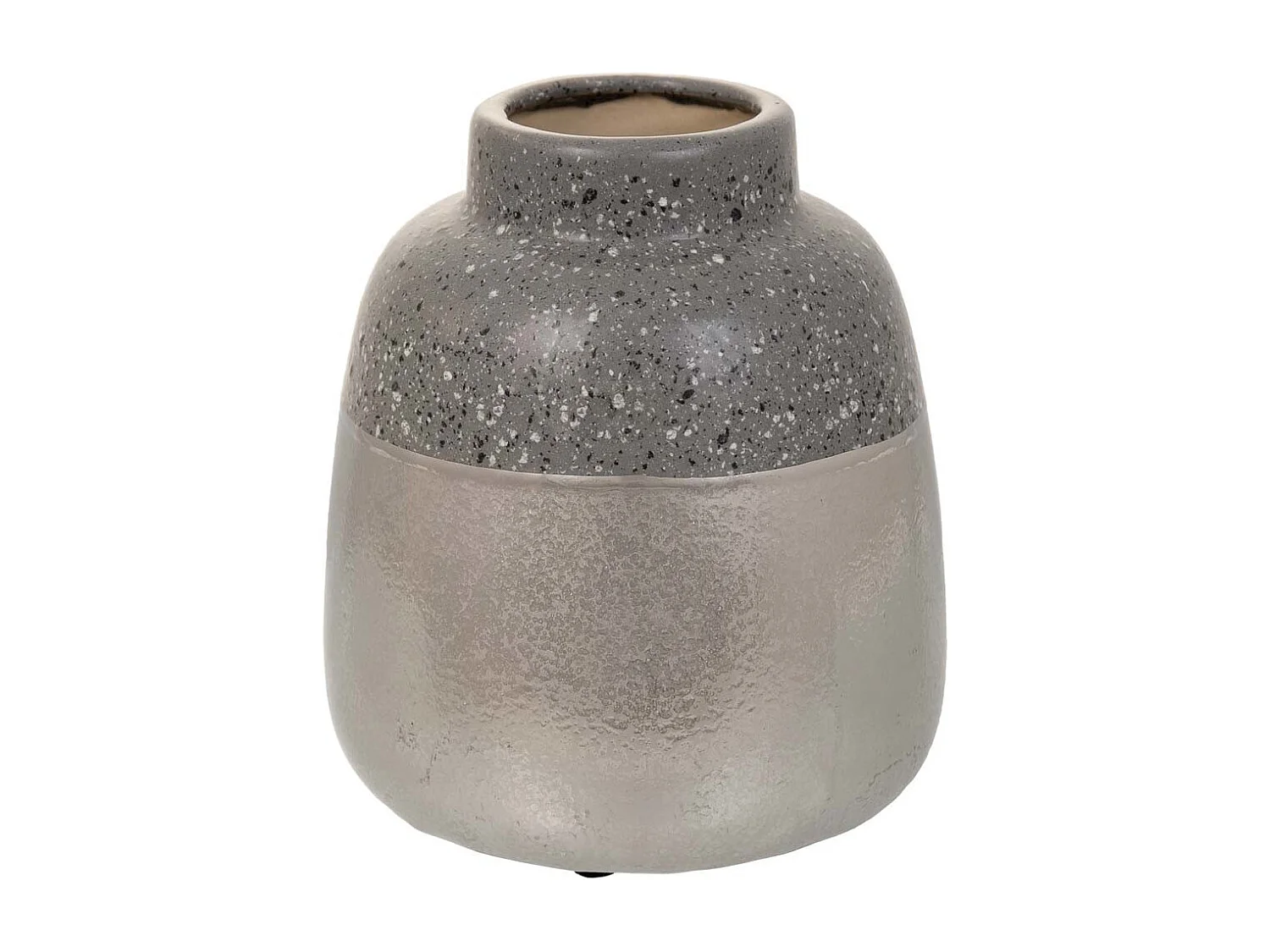 Silberne Keramikvase 15x15x16,5h cm