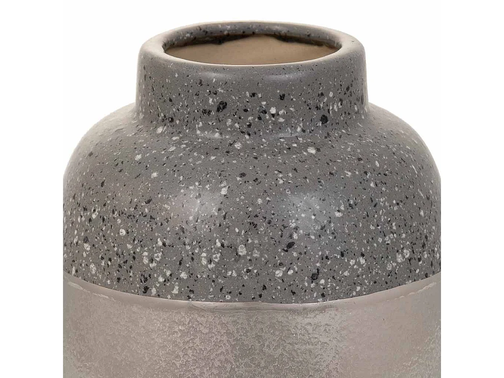 Silberne Keramikvase 15x15x16,5h cm