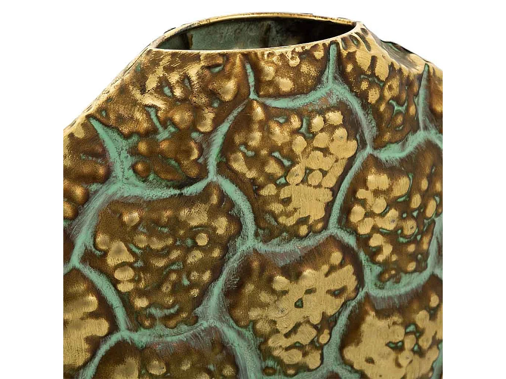 Goldene Metallvase 29x9,5x35h cm