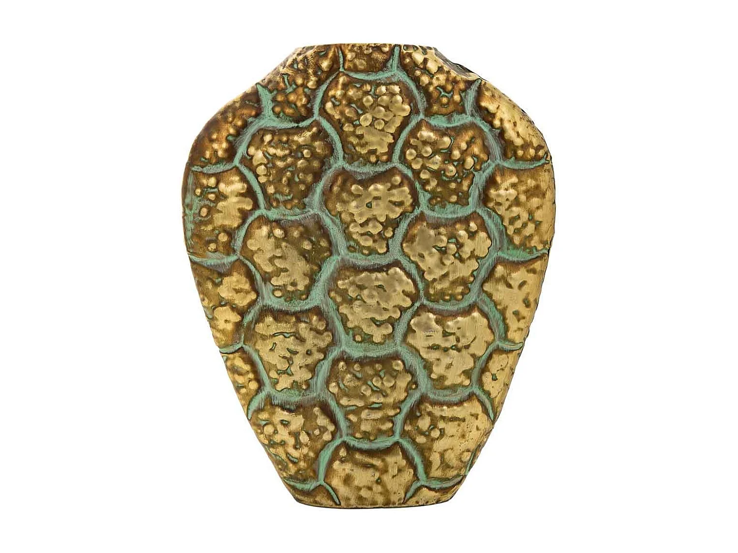 Jarro metal dourado 29x9.5x35h cm