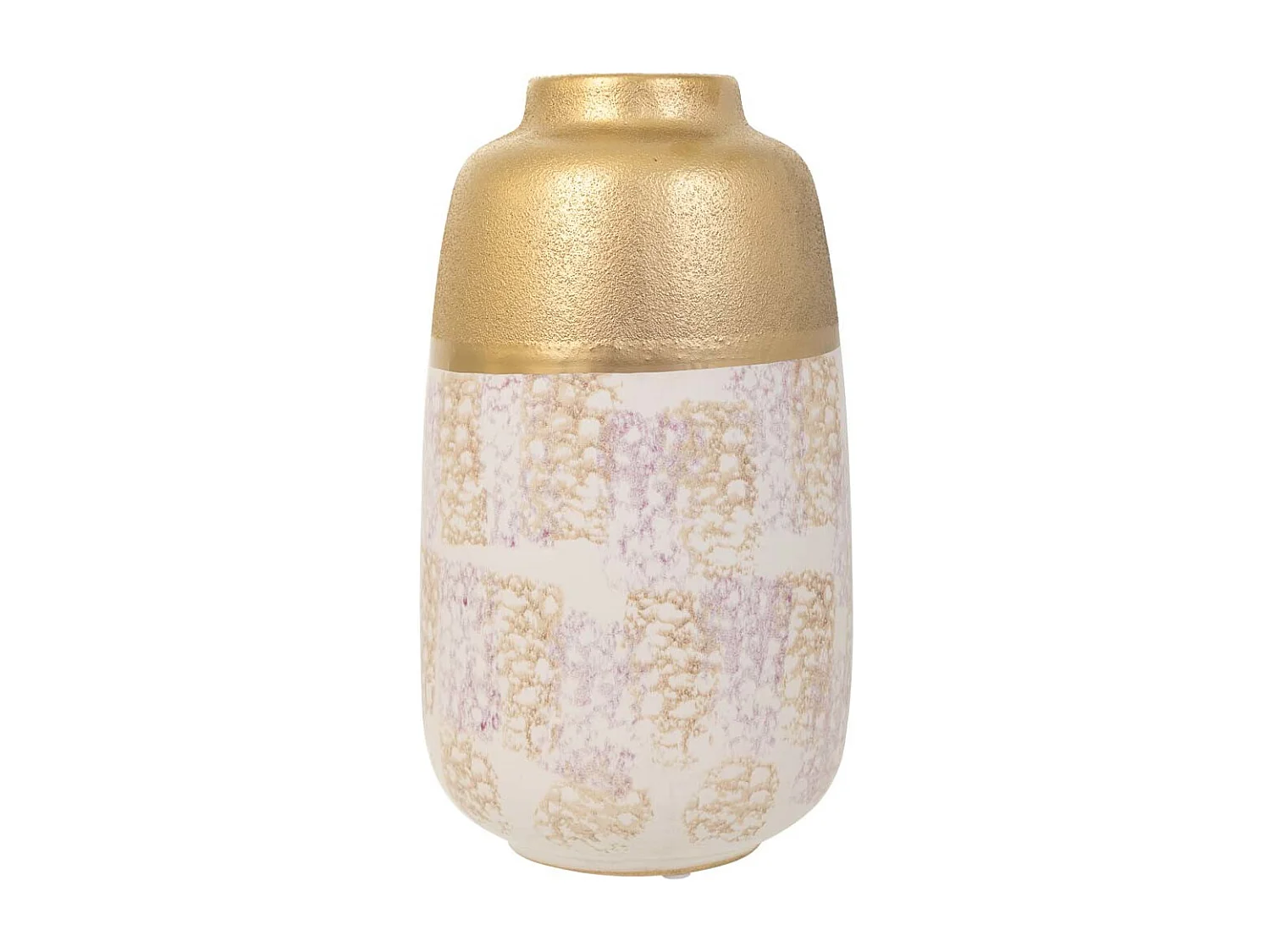 Vase en céramique dorée 15,5x15,5x28h