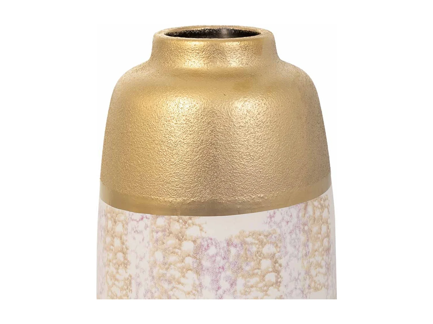 Vaso de cerâmica dourado 15,5x15,5x28