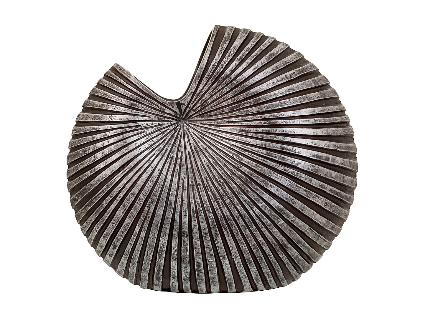 Silberne Polyresinvase 46x20x41h cm