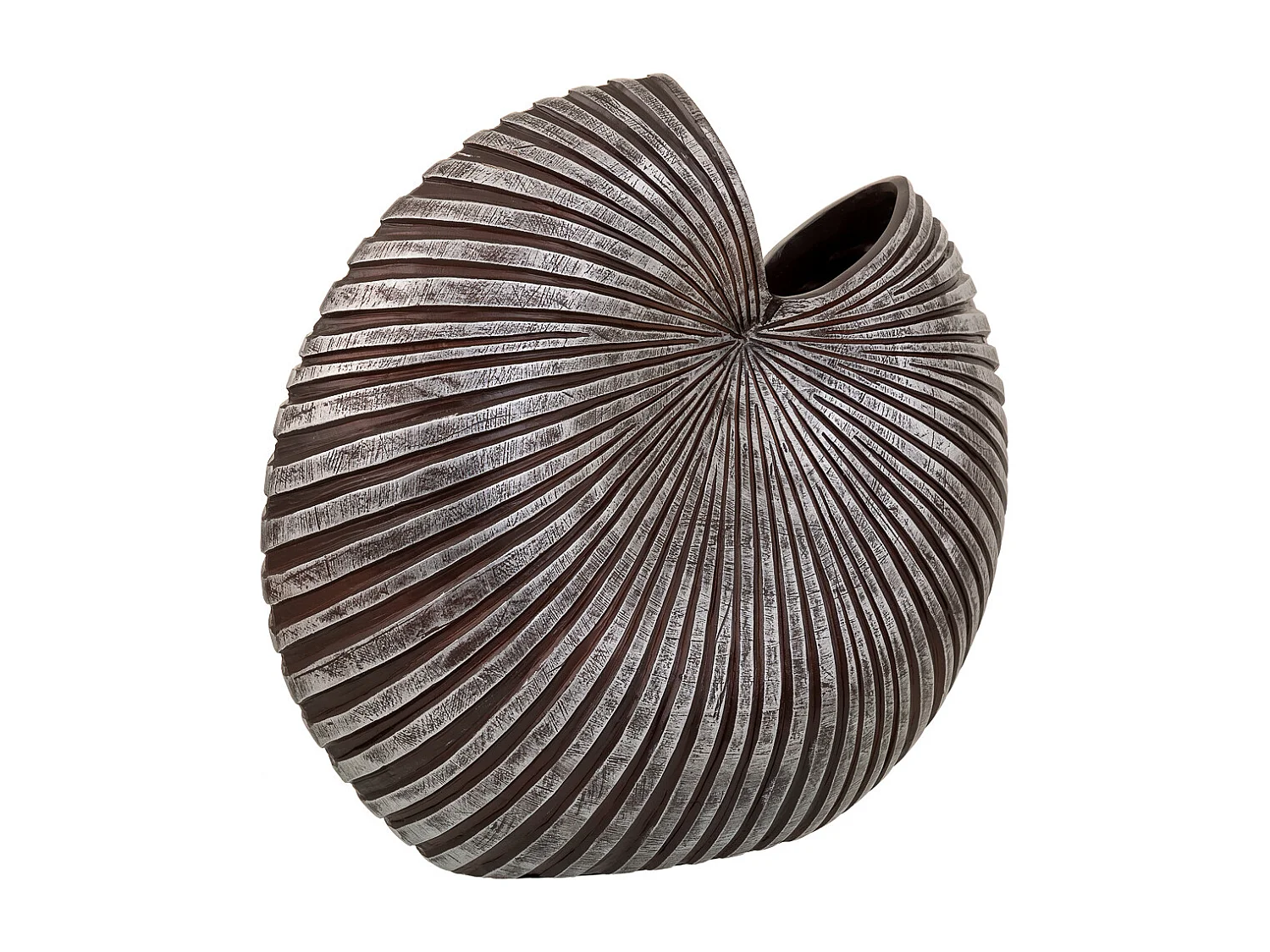 Silberne Polyresinvase 46x20x41h cm