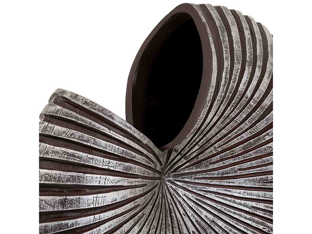 Silberne Polyresinvase 46x20x41h cm