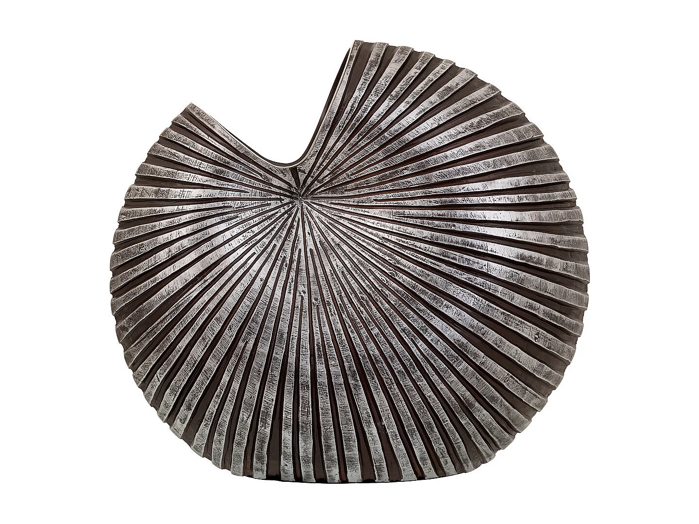 Silberne Polyresinvase 46x20x41h cm