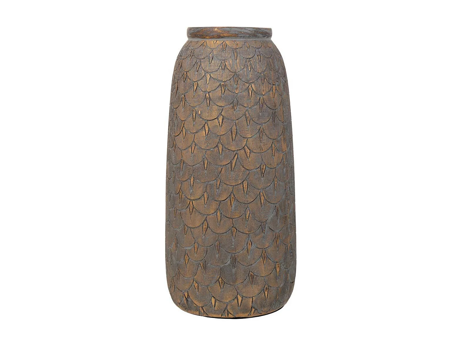 Vaso in poliresina marrone 15x15x31h