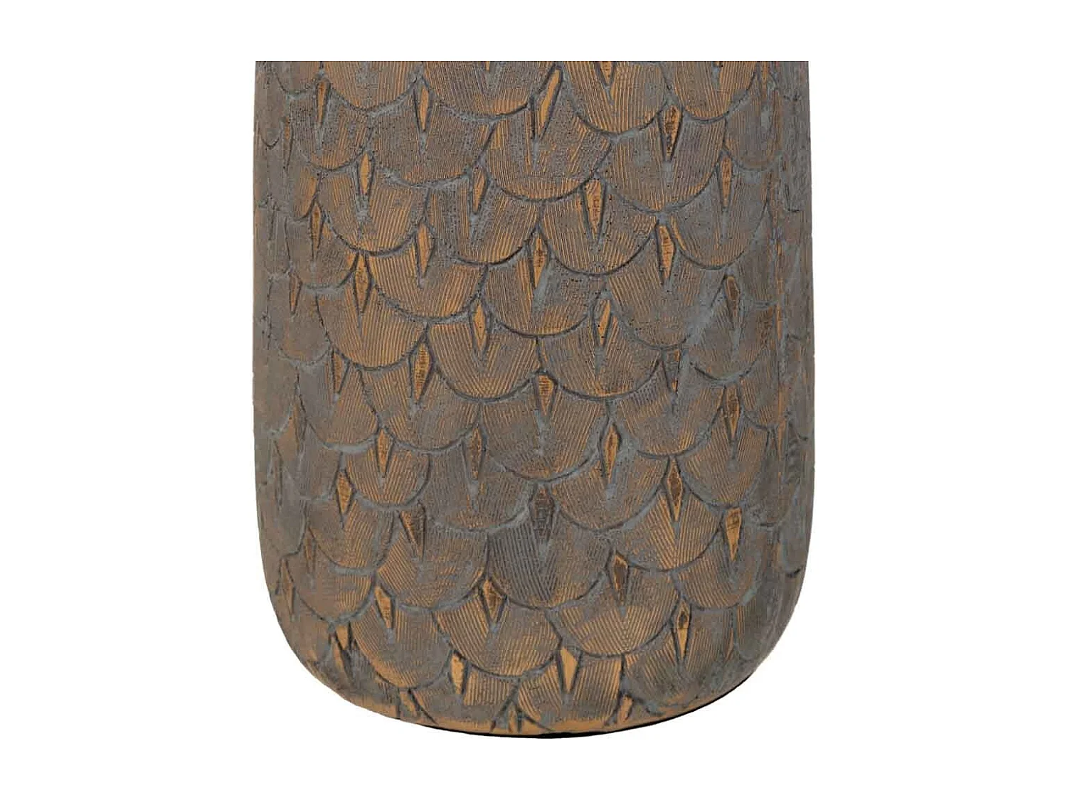 Vaso polirresina marrone 15x15x31h cm