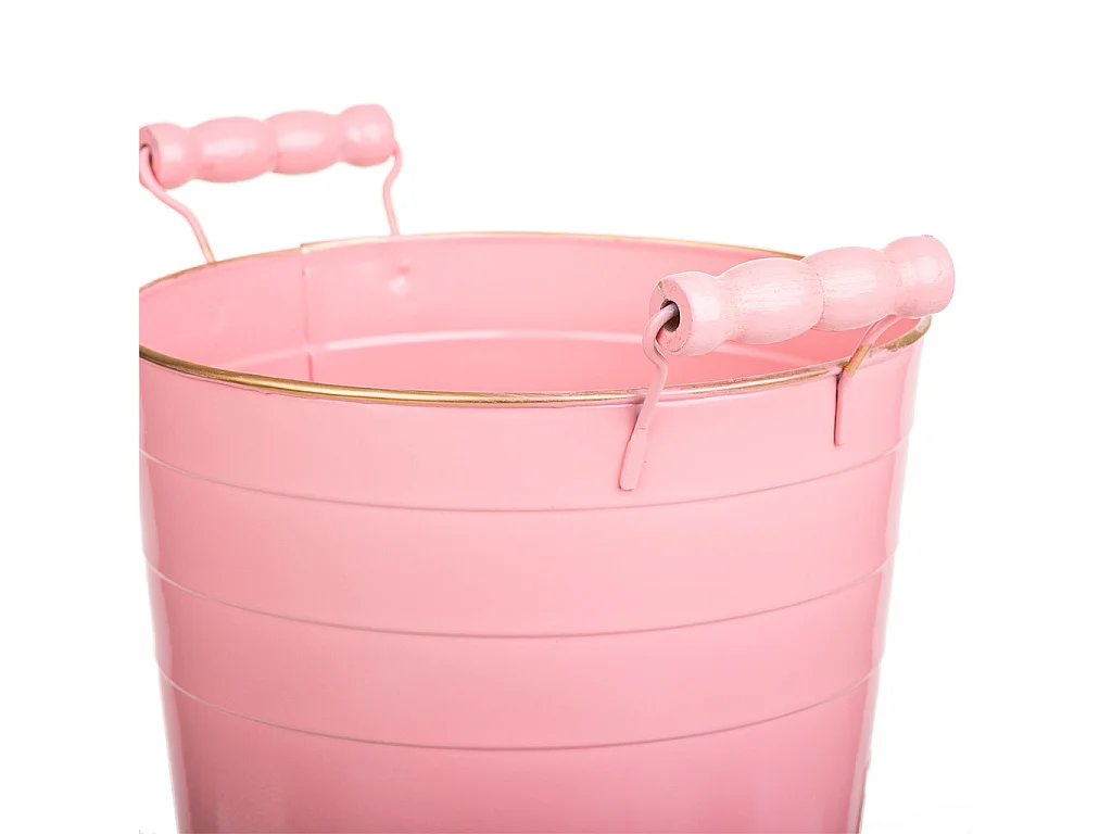 Rosa Metallvase 24xT19x30/32,5H cm B:13