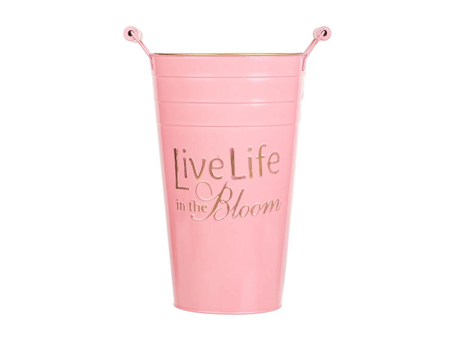 Vase en métal rose 24xd19x30/32.5h b:13