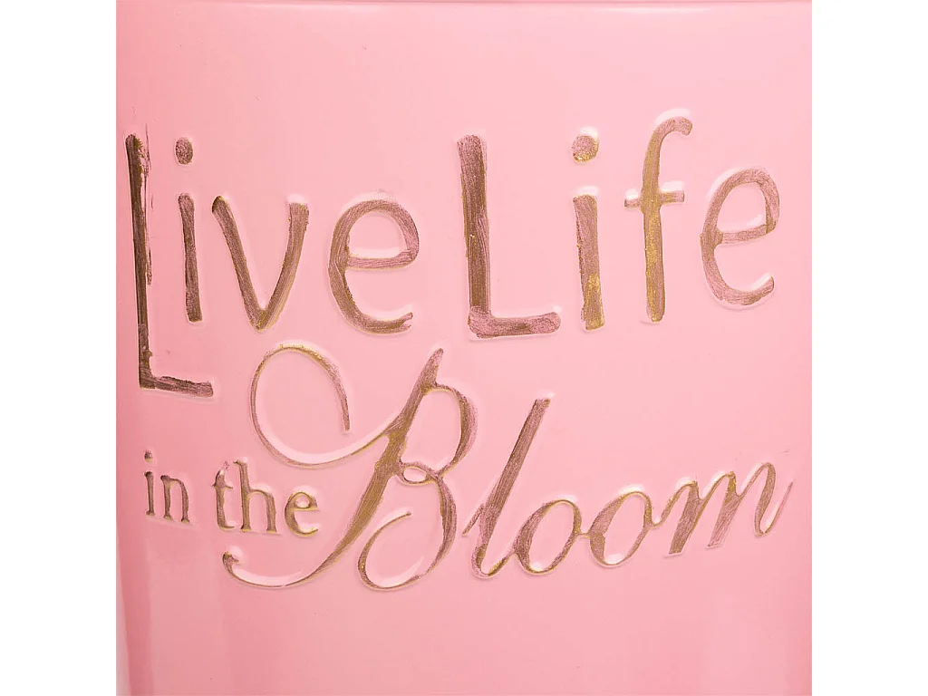 Vase en métal rose 24xd19x30/32.5h b:13