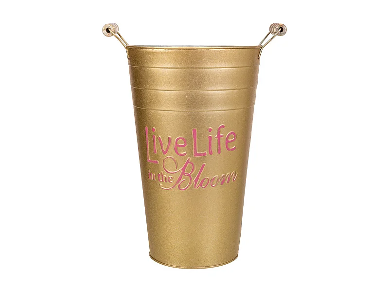 Vaso em metal dourado 24xd19x30/32,5 b:13