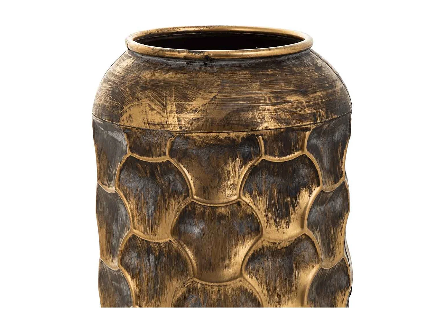 Vase en métal marron 23.5x23.5x57h