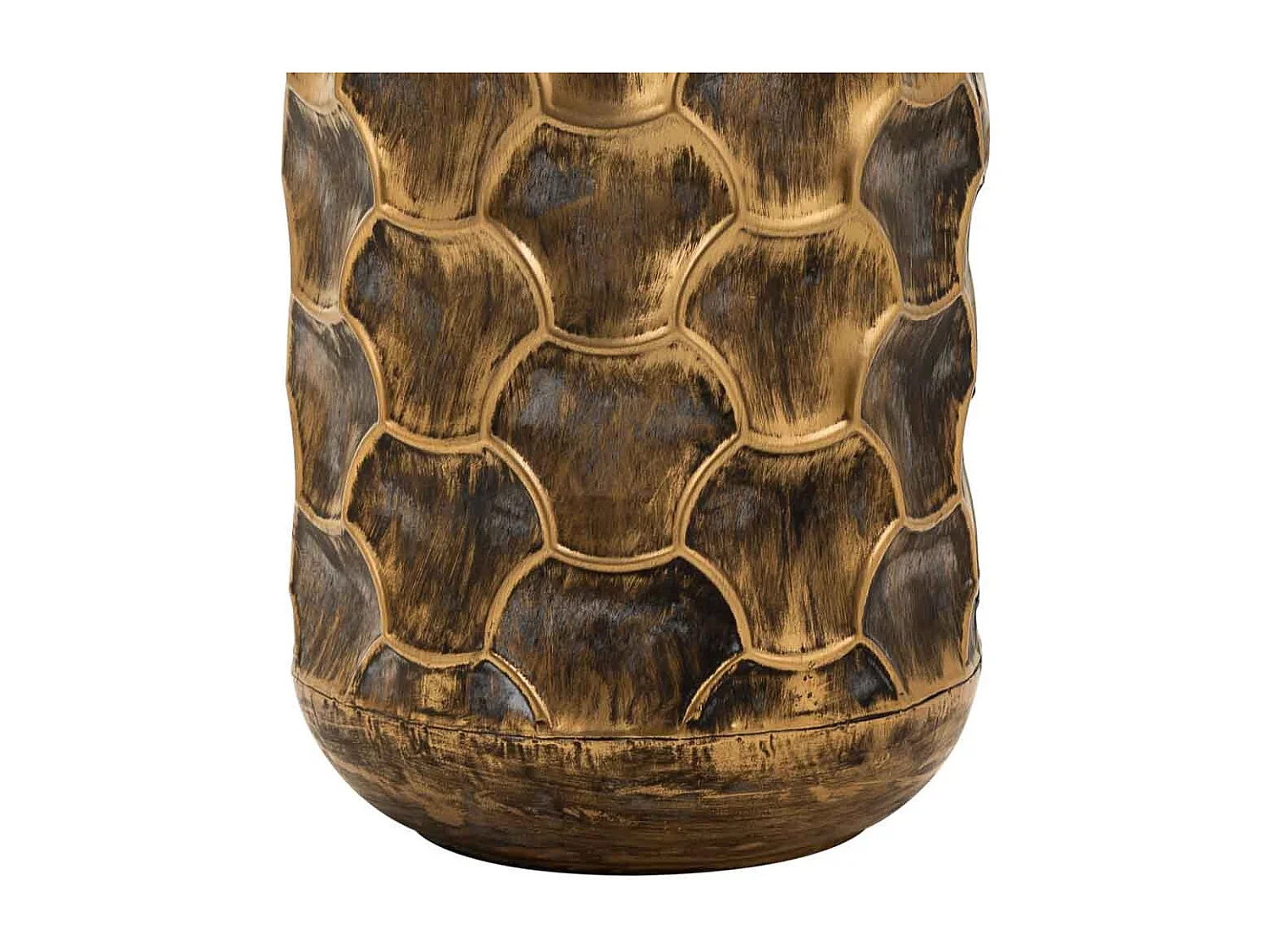 Braune Metallvase 23,5x23,5x57h cm