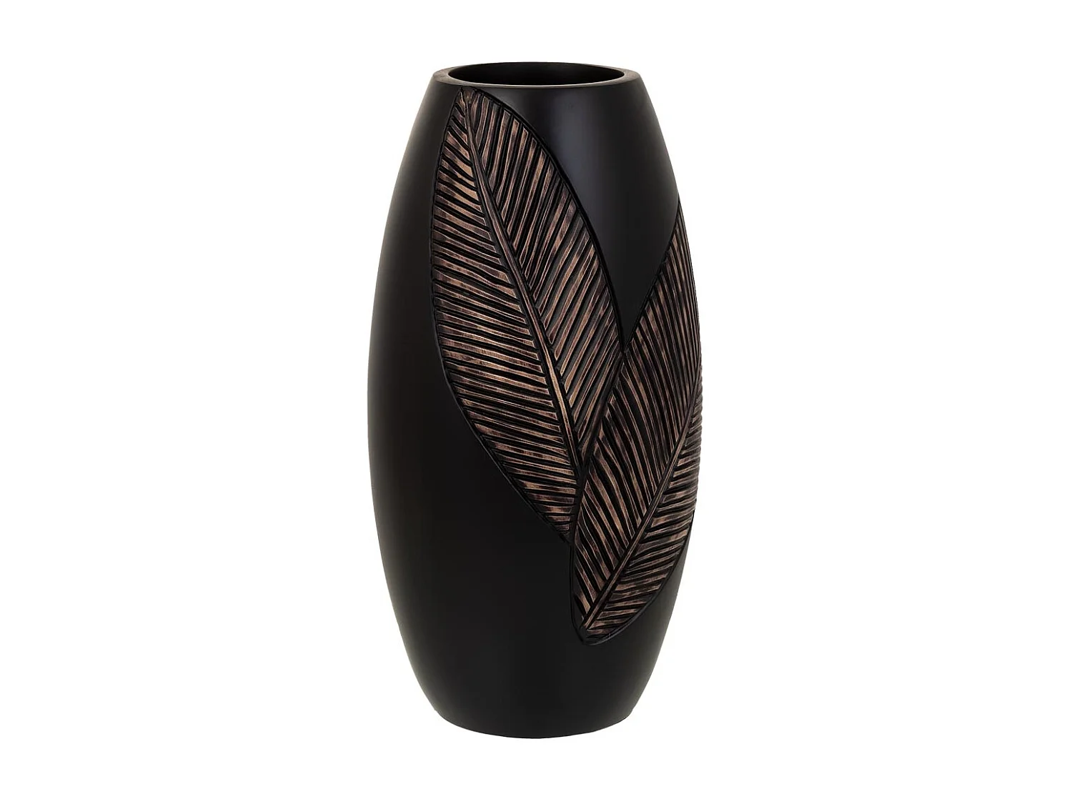 Braune Polyresinvase 18x18x35h cm