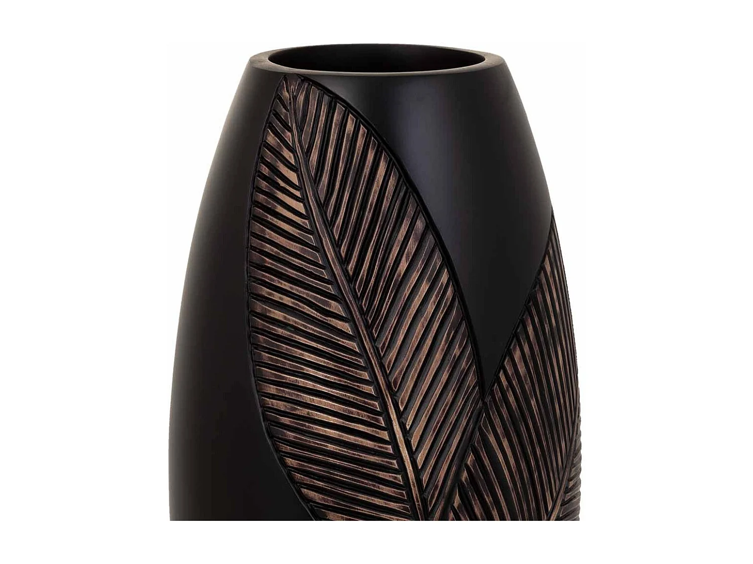 Braune Polyresinvase 18x18x35h cm