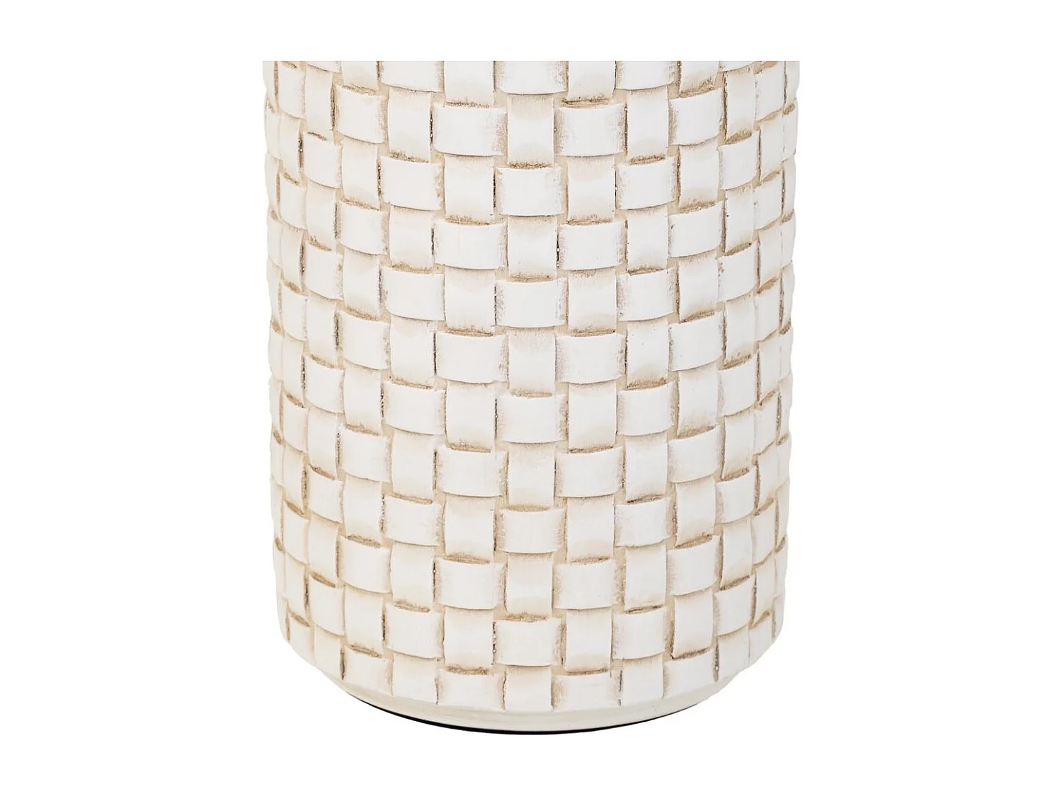 Vaso em poliresina branca 14,5x14,5x39,5