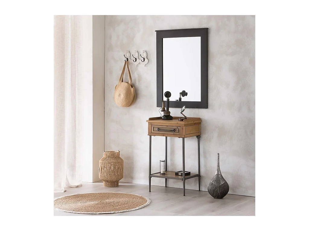 Vase en polyrésine argenté 23,5x13,5x48,5h