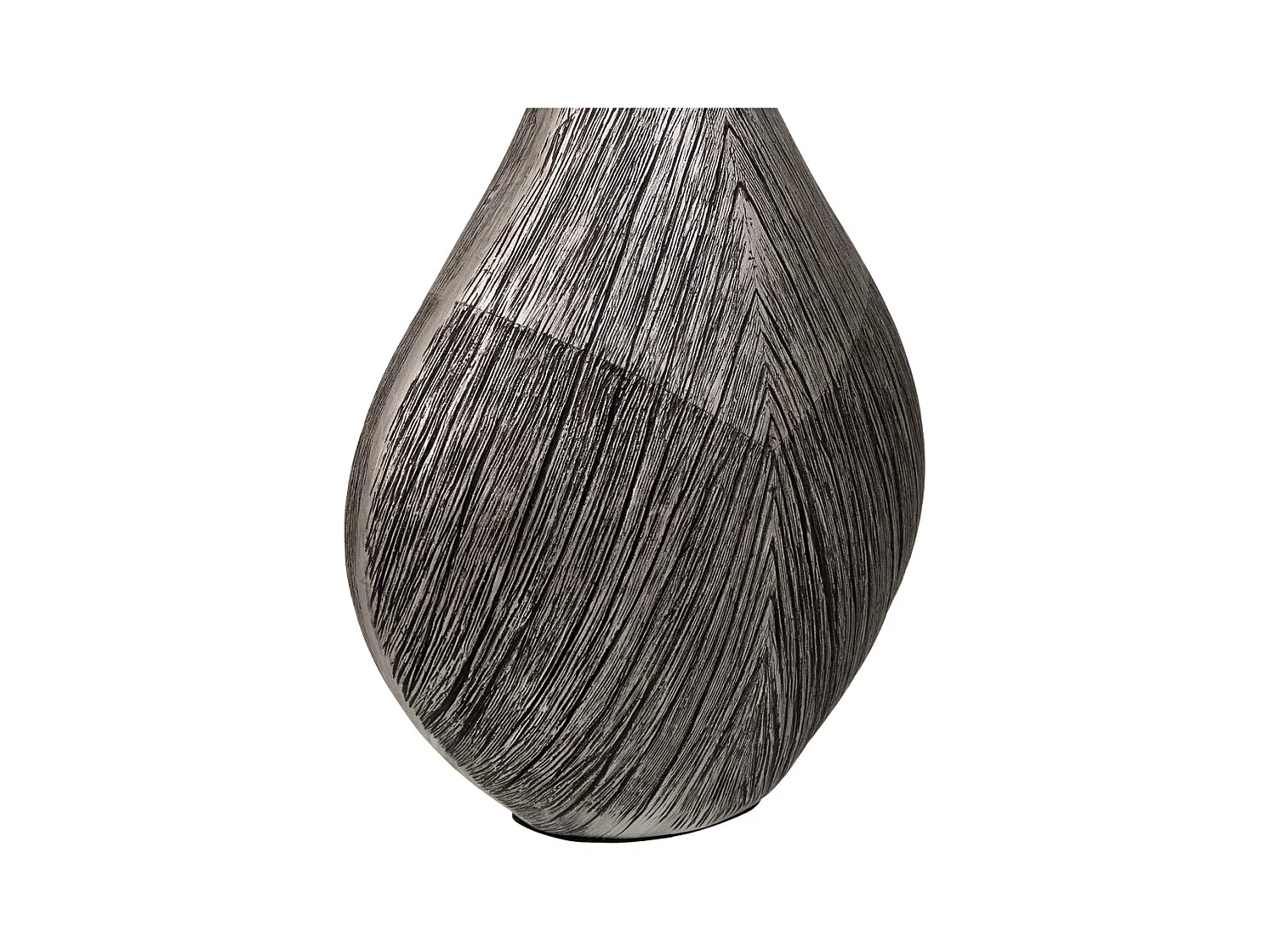 Vase en polyrésine argenté 23,5x13,5x48,5h