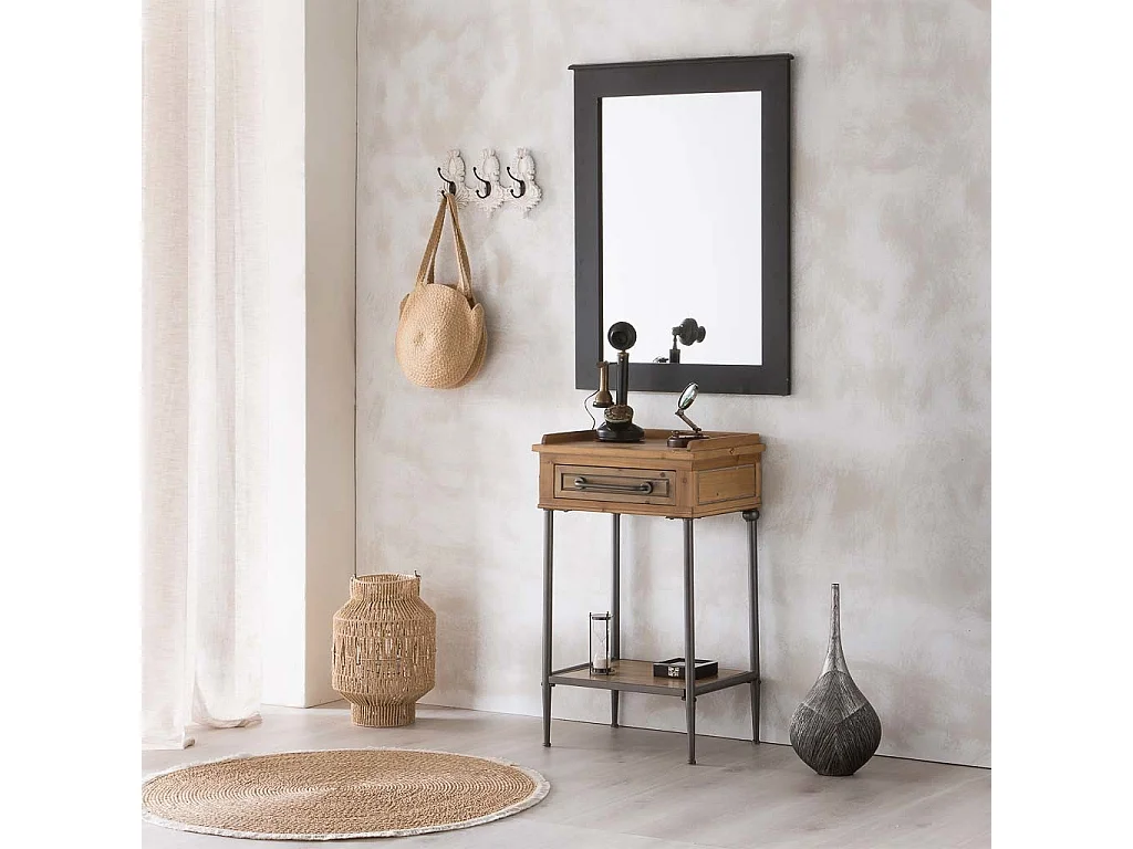 Vaso in poliresina argento 23,5x13,5x48,5h