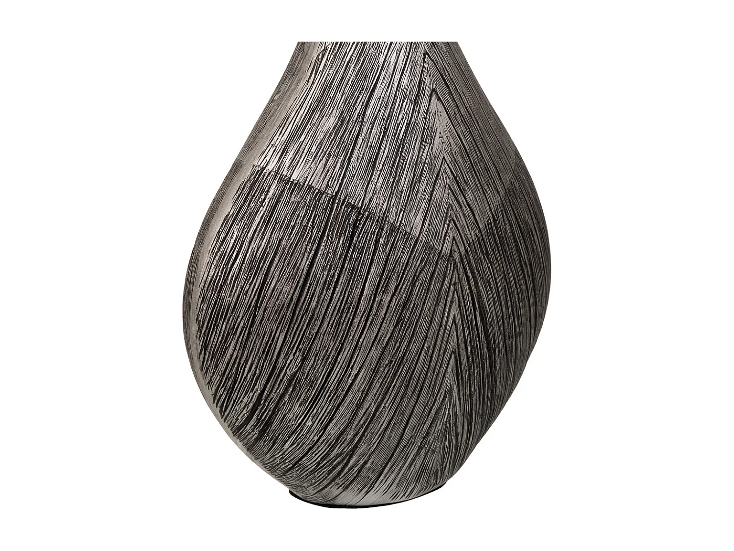 Silberne Vase aus Polyresin, 23,5 x 13,5 x 48,5 h cm