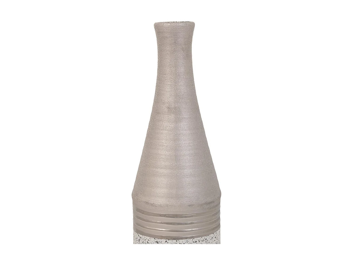 Silberne Keramikvase 13,5x13,5x53h cm