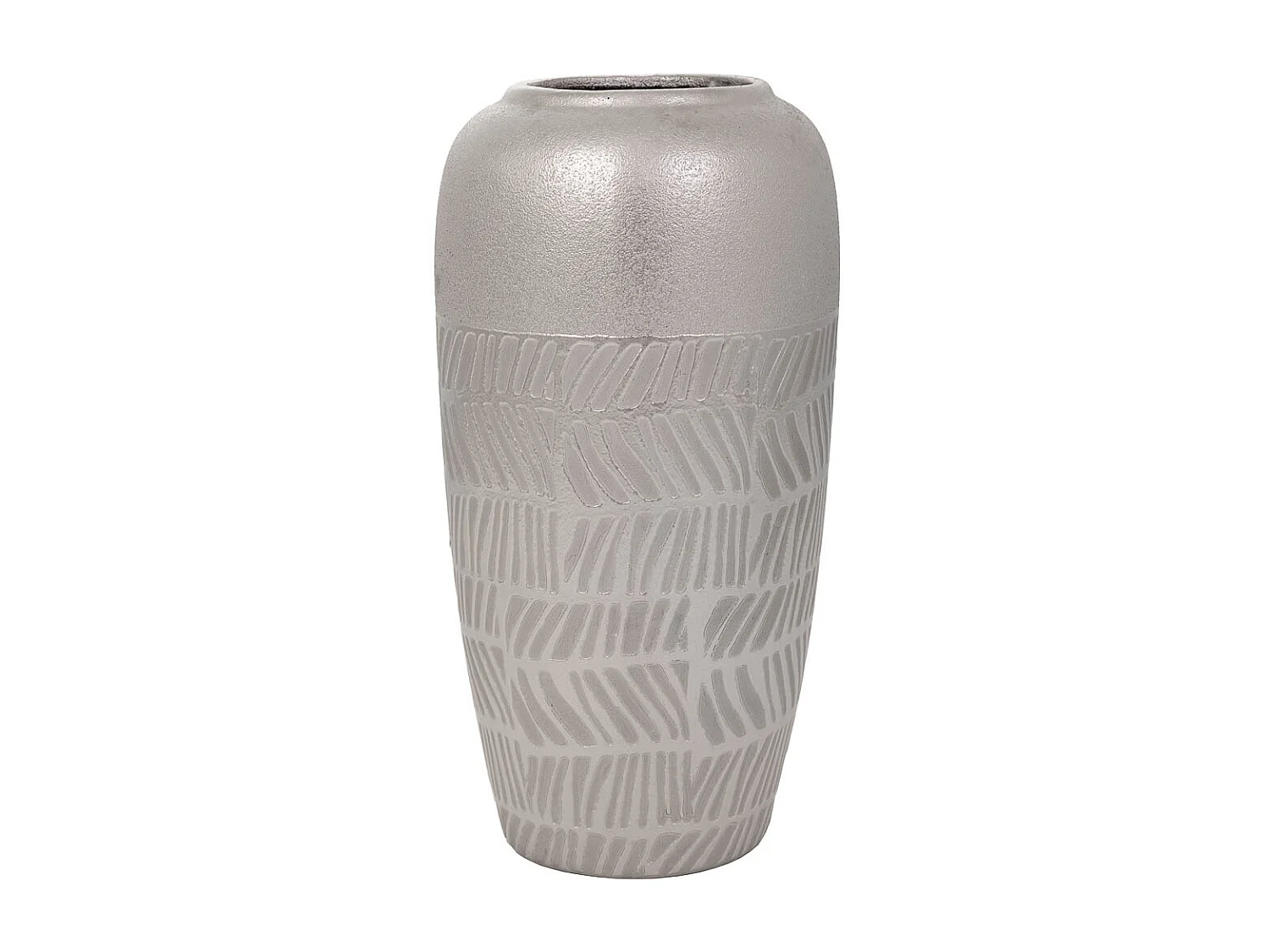 Vaso in ceramica argento 15x15x29,5h