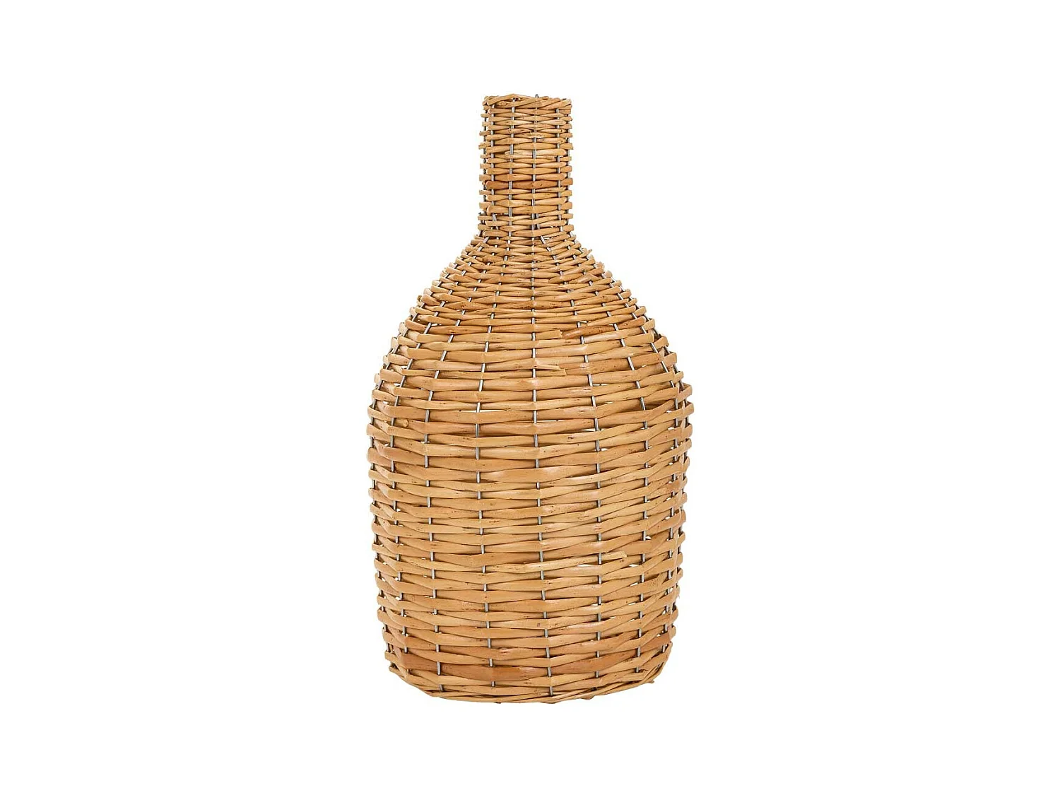 Vase en osier marron d21x38h