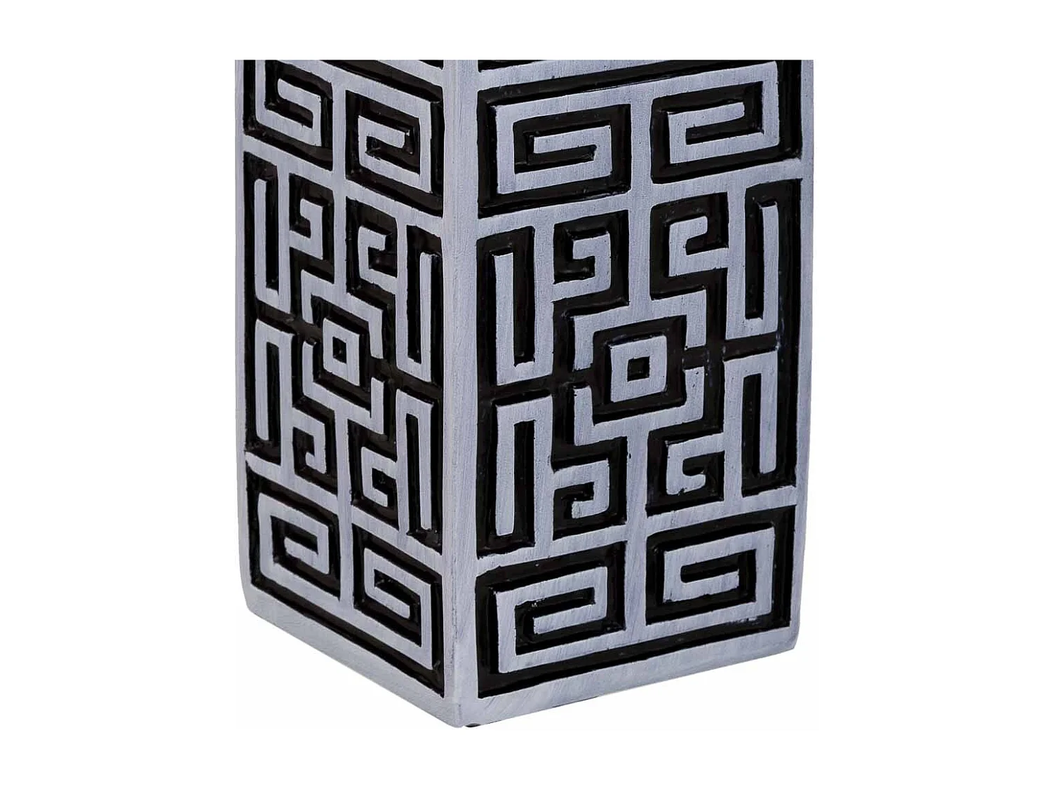 Schwarze Polyresinvase 12x12x38h cm