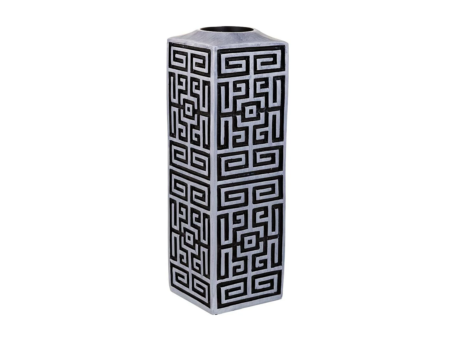 Vaso em poliresina preto 12x12x38