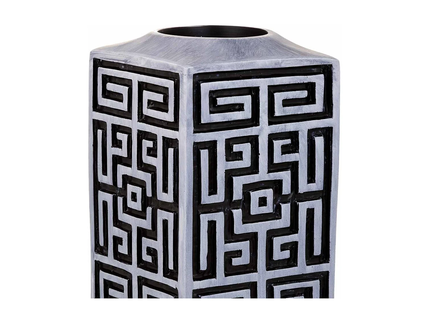 Vaso em poliresina preto 12x12x38