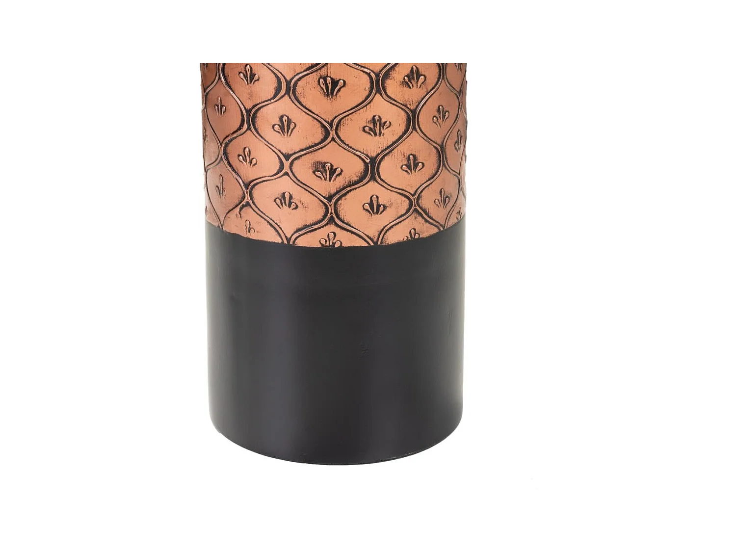 Jarrón negro y dorado 15x15x50