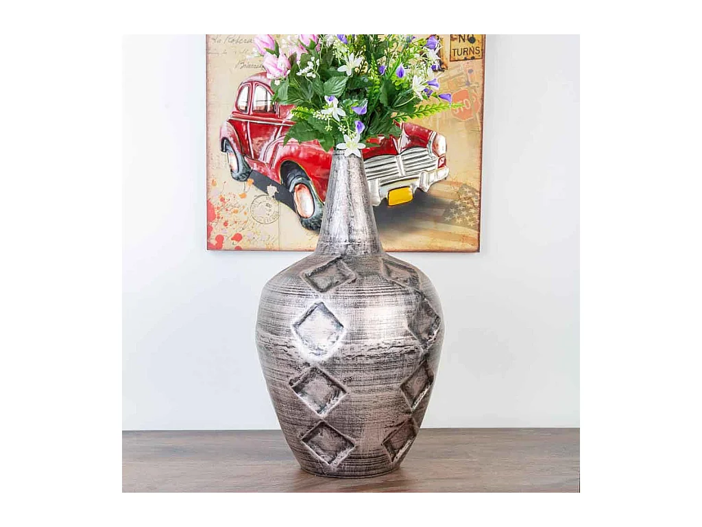 Kupfermetallvase 30,5 x 30,5 x 50,5 h cm