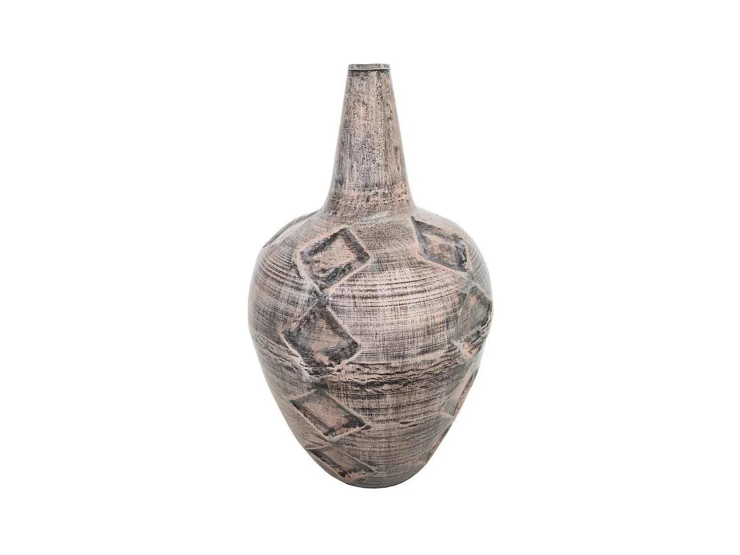 Kupfermetallvase 30,5 x 30,5 x 50,5 h cm