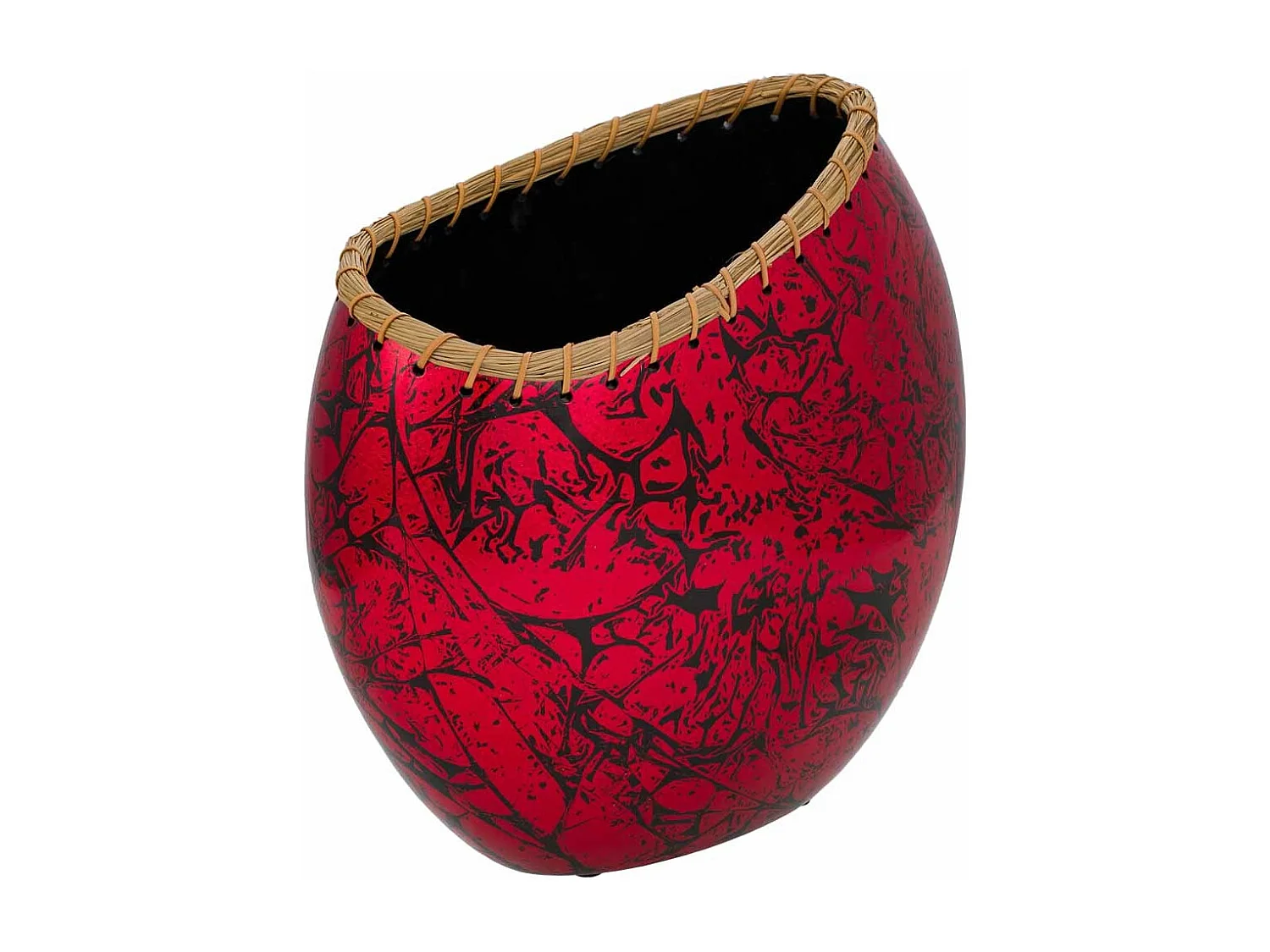 Rote Keramikvase 35x18,5x37,5h cm