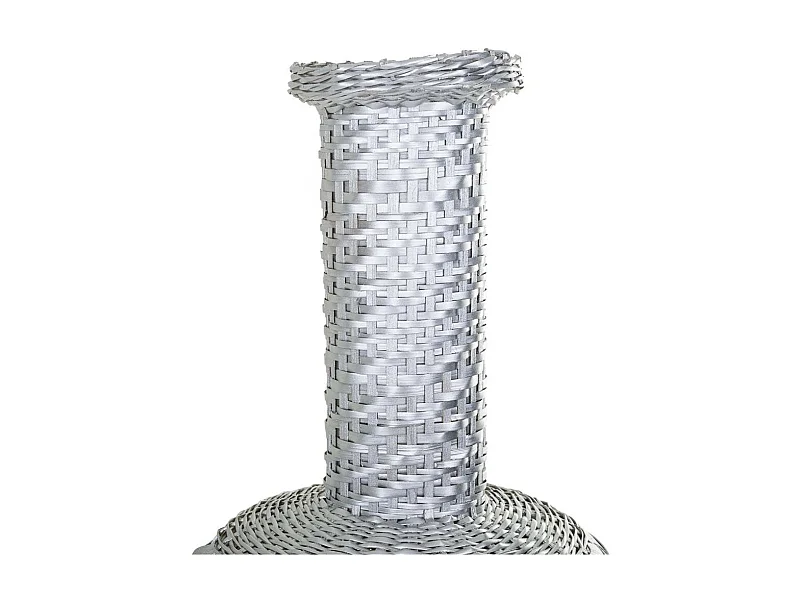 Silberlackierte Bambusvase 15x38x71h cm