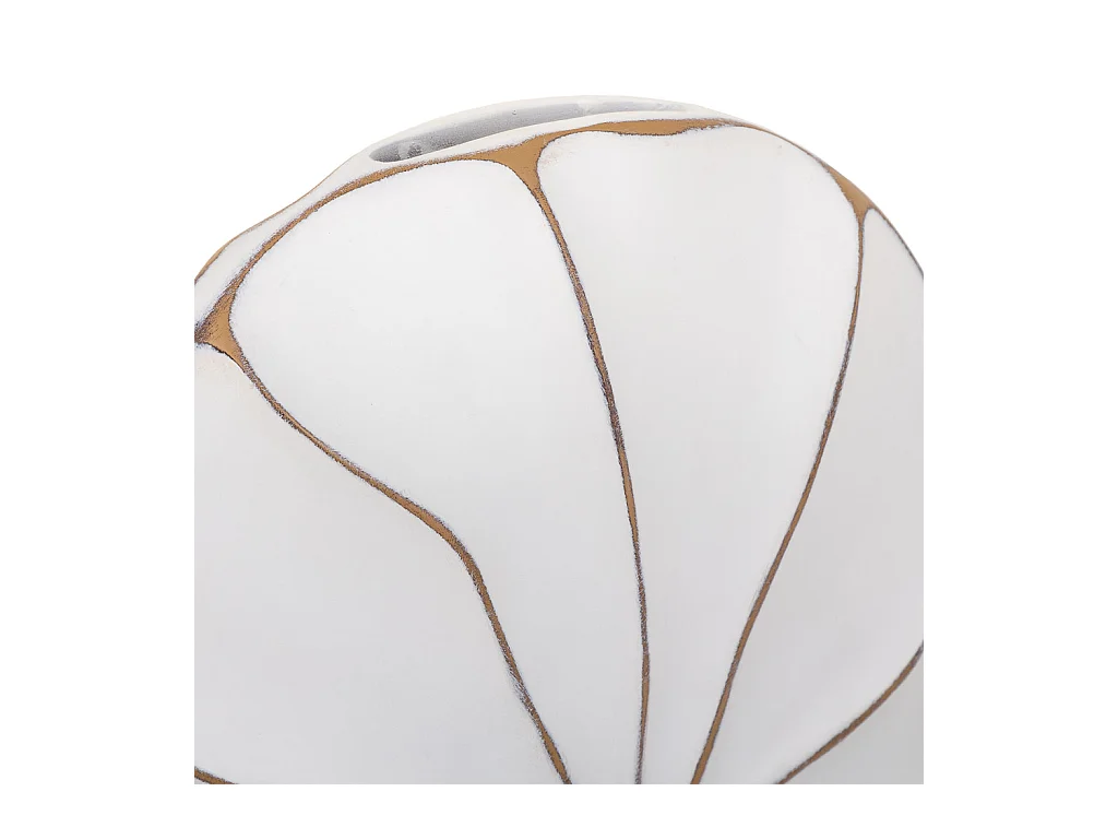 Jarrón de poliresina blanco 27x8x39,5