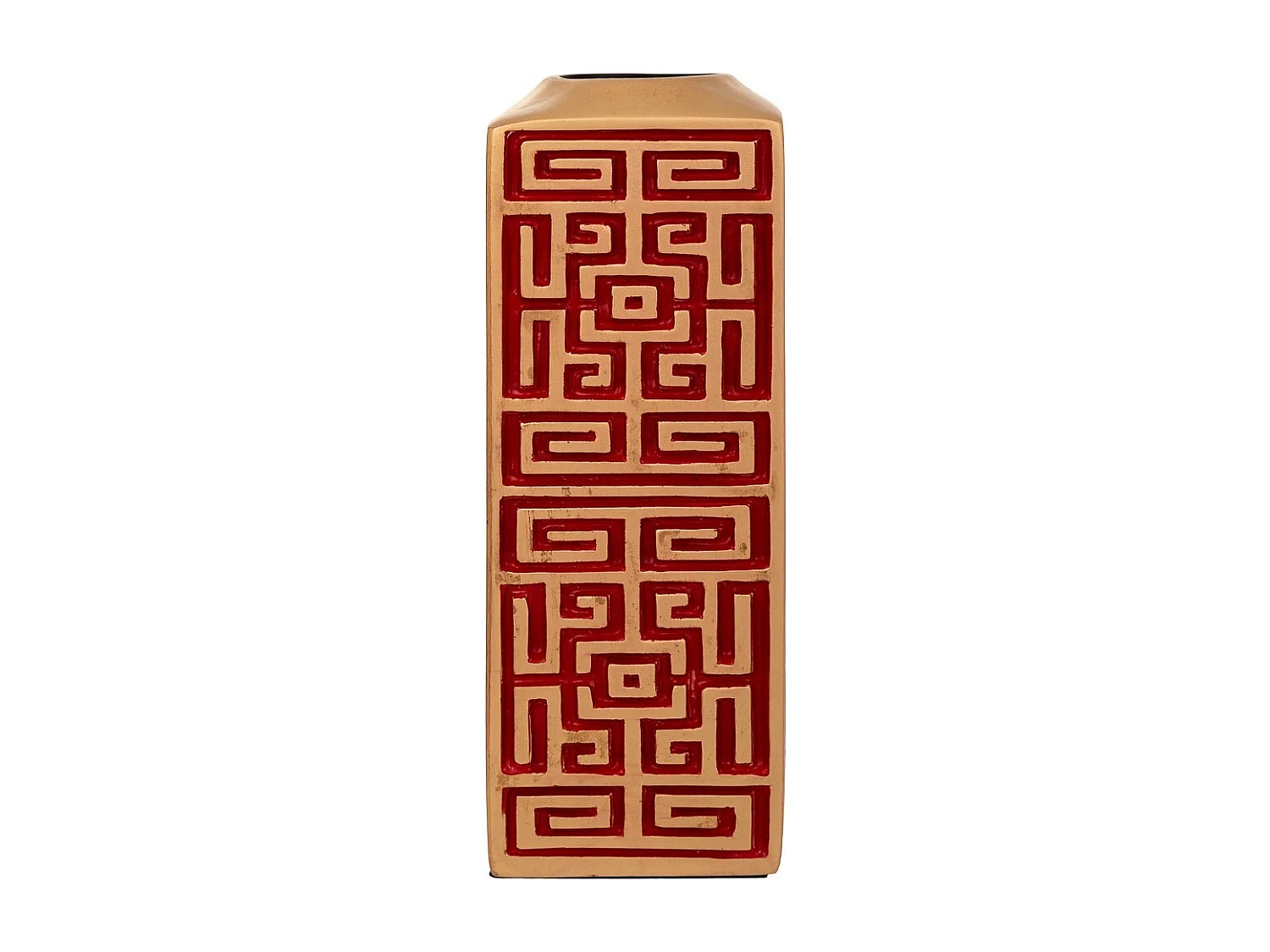 Vaso in poliresina rosso 9,5x9,5x25,5h cm