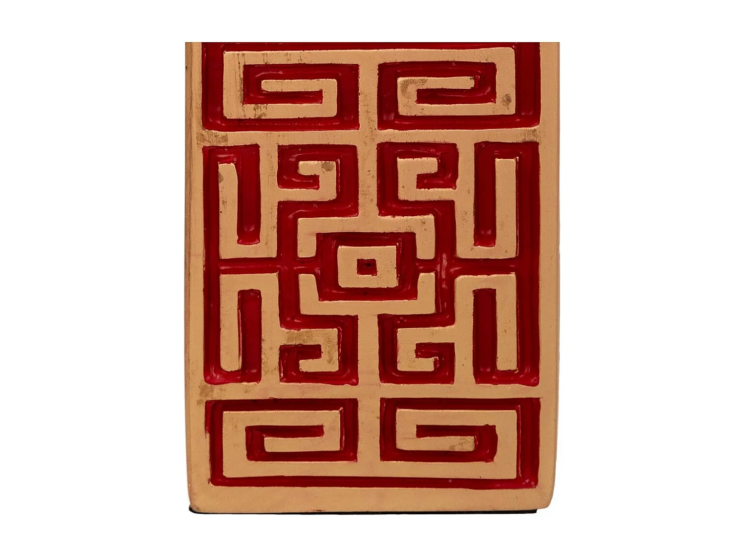 Vaso in poliresina rosso 9,5x9,5x25,5h cm