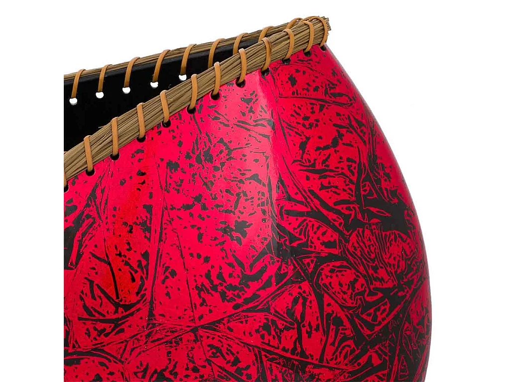 Vase en céramique rouge 35x14,5x36h
