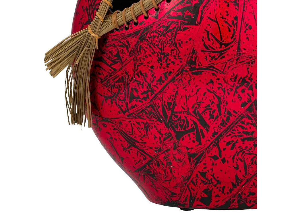 Vase en céramique rouge 35x14,5x36h