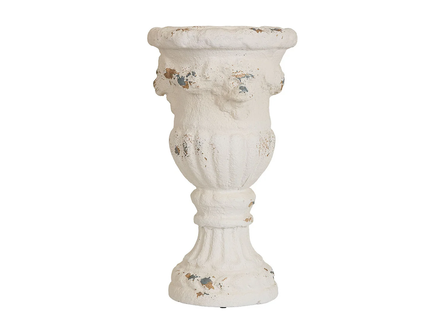 Vase en magnésie blanche 29x29x50h