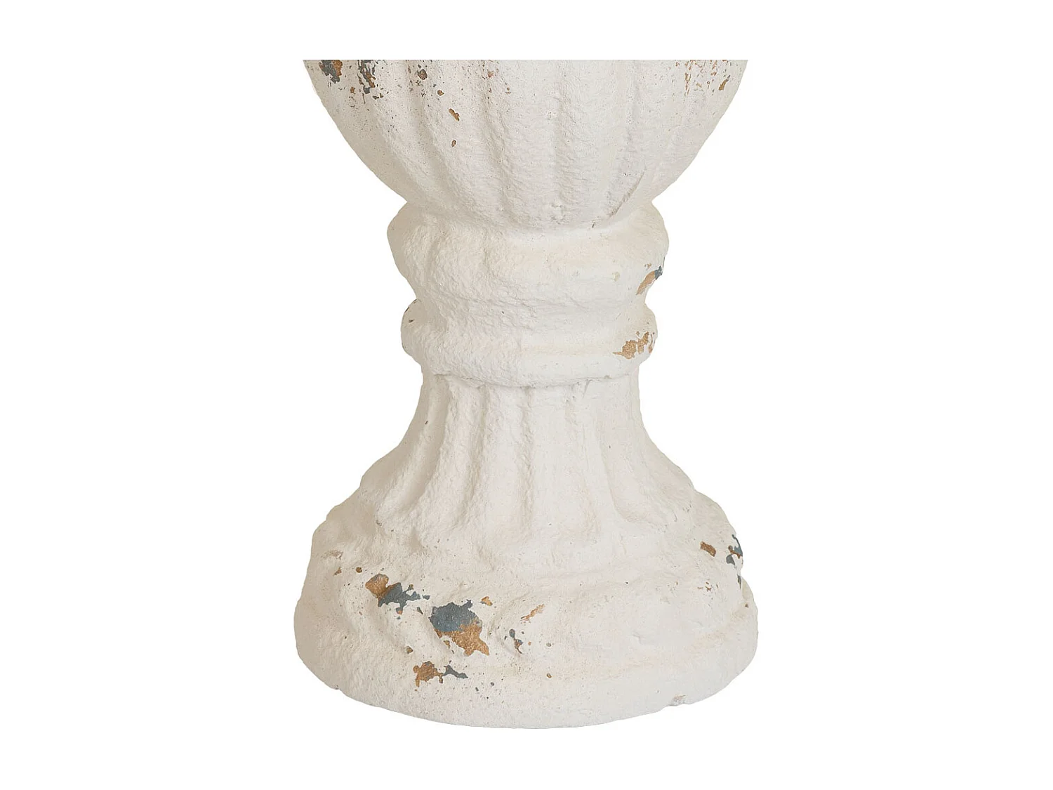 Vase en magnésie blanche 29x29x50h