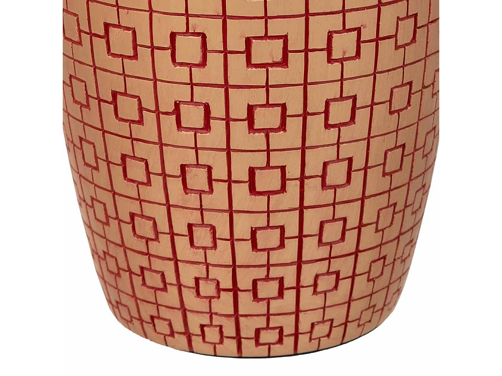Rote Polyresinvase 18x18x24h cm