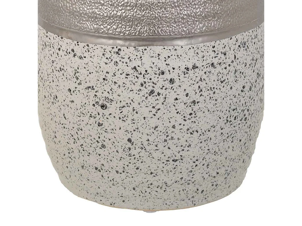 Silberne Keramikvase 16x16x20h cm