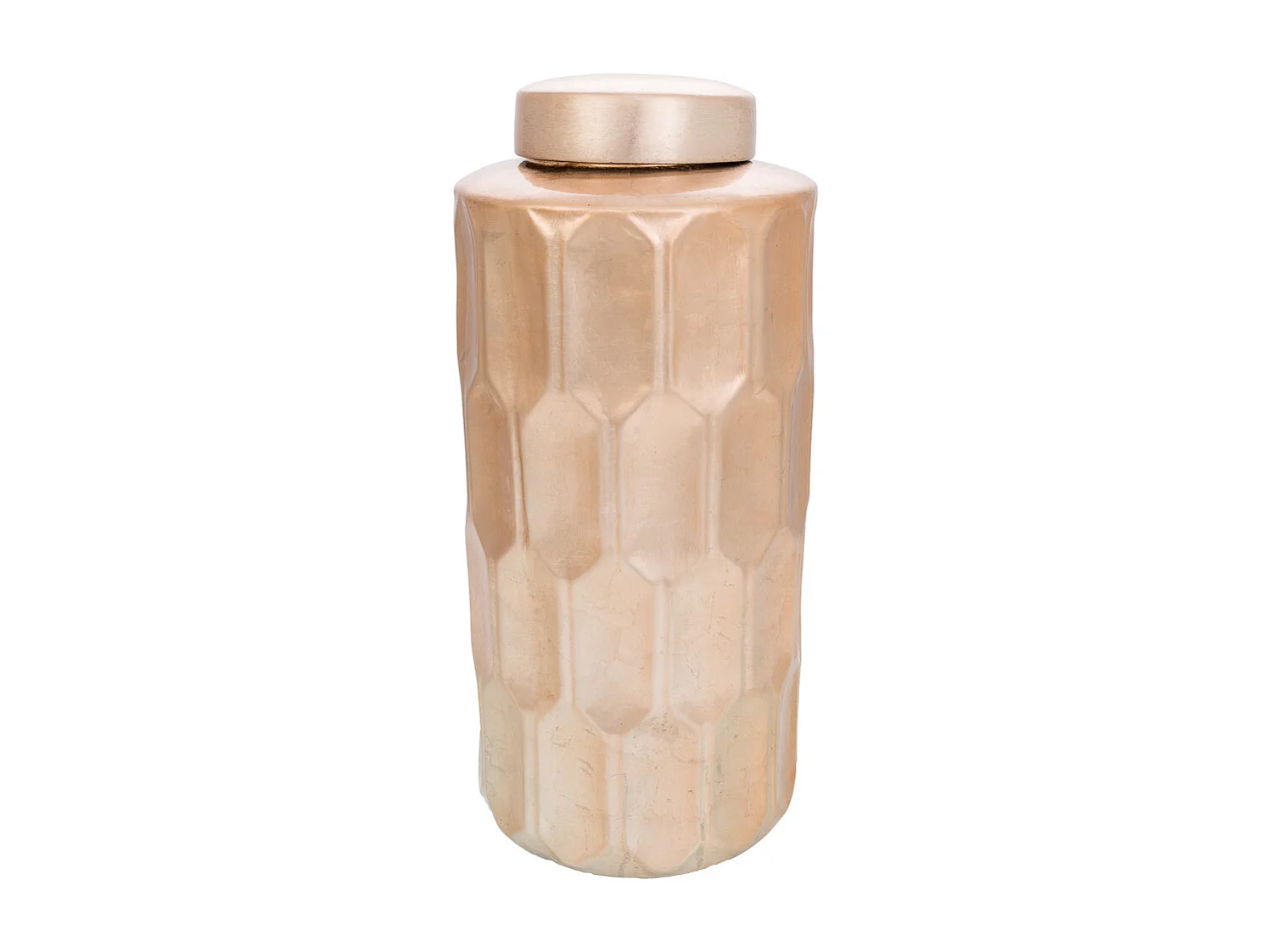 Vaso in ceramica dorata 21,5x21,5x48h