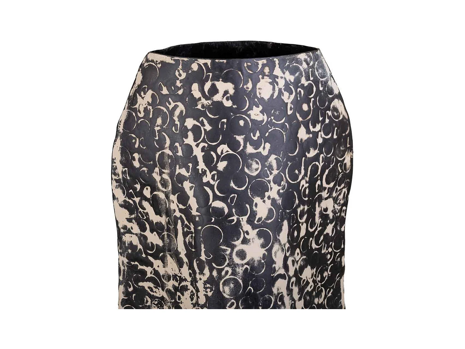 Vase en métal noir 26x09x58h